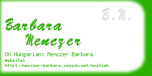 barbara menczer business card